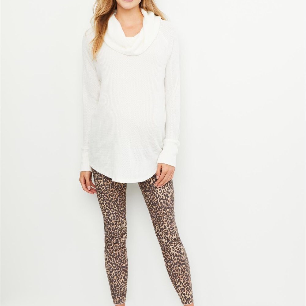 Jessica Simpson Secret Fit Belly Leopard Skinny Maternity Ankle Pants